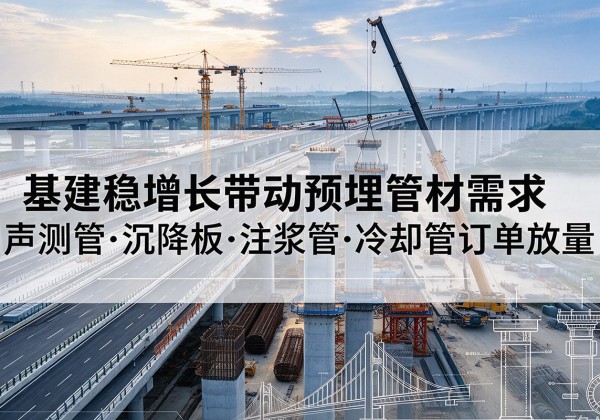 平乐基建稳增长带动预埋监测管材需求，声测管、沉降板、注浆管订单持续放量
